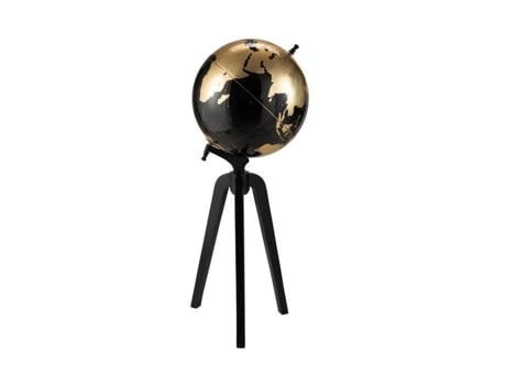 Balão Decorativo 39x39x99 cm em Plástico e Mangueira Preta e Dourada J Line