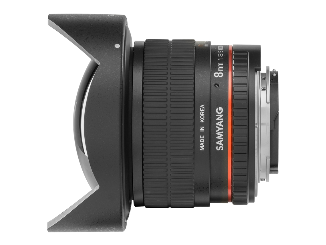 Objetiva SAMYANG 8MM F3.5 Nikon AE CSII FISH (Encaixe: Nikon F - Abertura: f/22 - f/3.5)