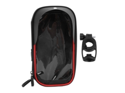 Bolsa Porta-celular Para Bicicleta Elétrica Resistente À Água Com Tela Touch Sensível E Visor Solar Vermelha