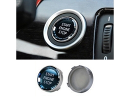 Acabamento Decorativo "cristal" para o Botão de Arranque/paragem do Motor Séries 3/5, E70, E90, E60 (preto) (start/stop)