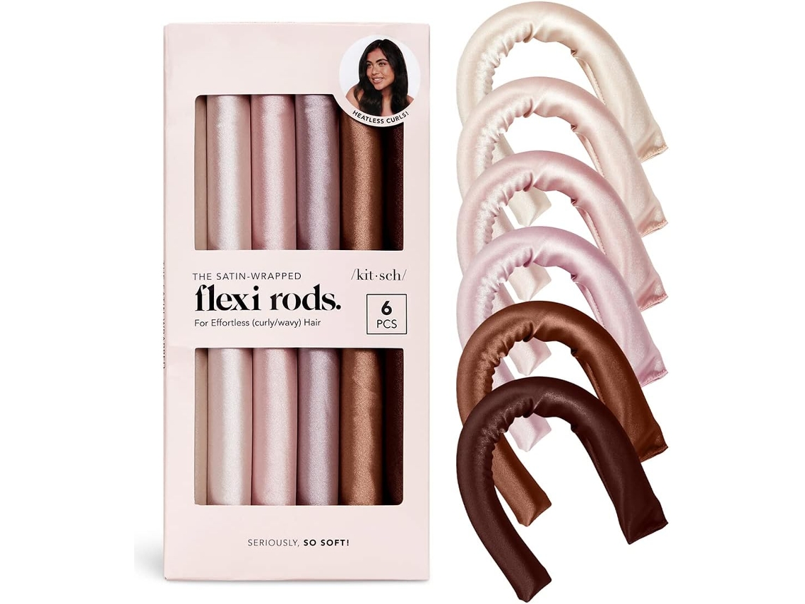 Modeladores De Cabelo Sem Calor Para Cachos Noturnos, Macios Dormir, Mulheres, Cabelos Curtos E Longos, 6 Peças-aquaforge