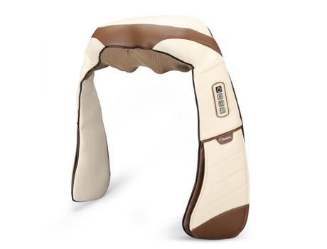 Massajador OVONNI Shiatsu Elétrico com Calor 8 Rolos de Massagem Ergonômico 3D Rotação