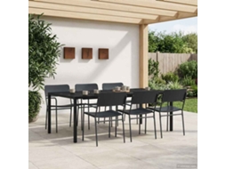 Vidaxl Conjunto De Móveis Para Exterior 7 Unid. Antracite Aço