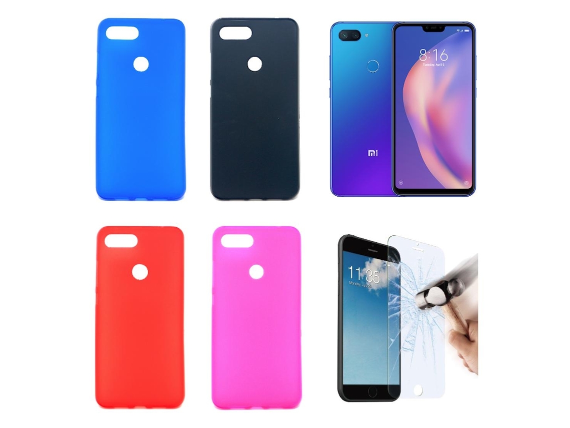 Lurelia Capa Flexível Xiaomi Mi 8 Lite 4g, Kit Com Vidro Temperado Para Ecrã