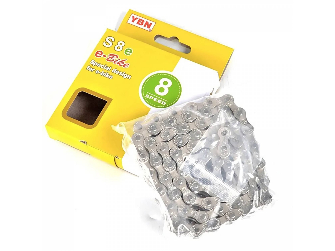 Corrente para Bicicletas YBN S8E Dha Chromium 8V Chaîne E-Bike 1/2X3/32 1000 kgs -136 Link