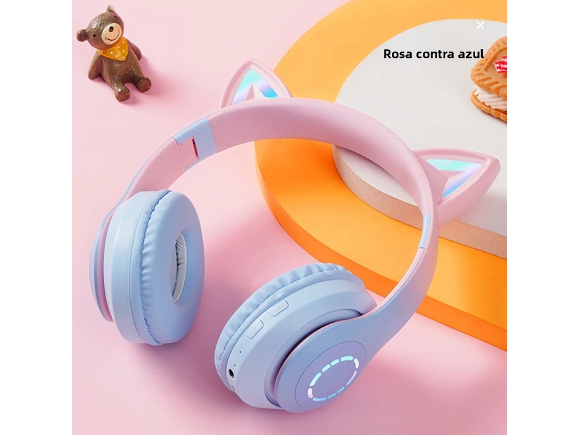 (lxb Azul) Fones De Ouvido Hifi Sem Fio Bluetooth Com Microfone E Entrada Tf/aux