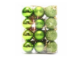 Bola de Natal Anti risco Festas Decoração 24pcs Verde