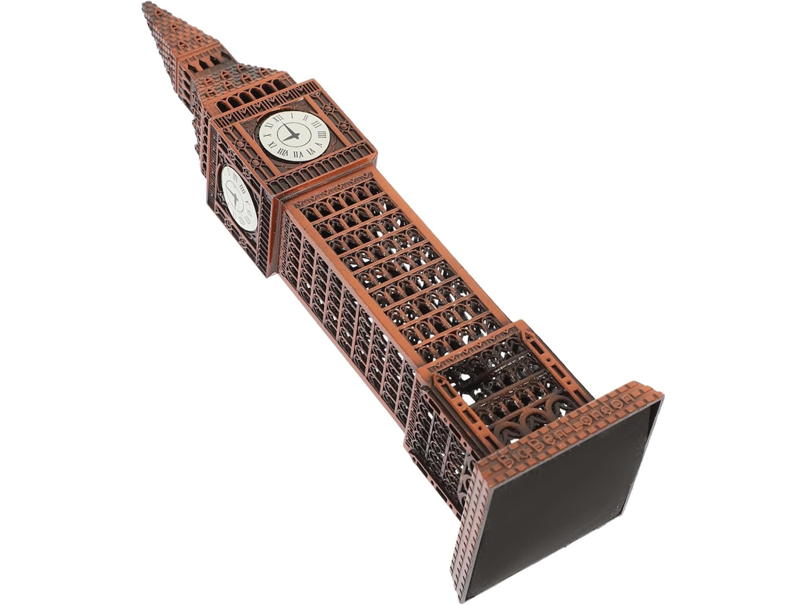 Estátua Metálica Elegante Decoração Escritório Modelo Artístico Torre Relógio Estar Espaços Familiares Liga GOKOCO