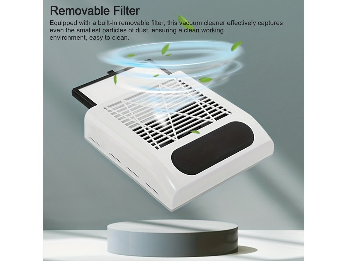 80w Electric Nail Dust Collector Vacuum Adjustable Speed With Filter