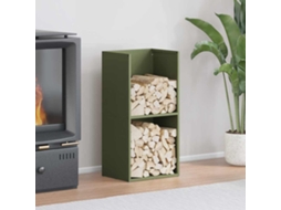 Vidaxl Suporte Para Lenha Aço Laminado A Frio Verde Azeitona