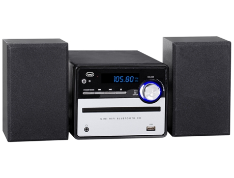 Mini sistema de música TREVI Hcx 10F6 para uso doméstico 20 W preto prateado