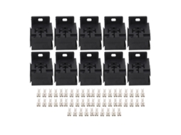 10 Piezas Socket de Relé 5p 40a com 50 Terminales para Alarmes, Carros, Luzes e Arranque Remoto