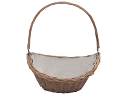 Firewood Basket, Firewood Baskets Vidaxl Marrom Vime
