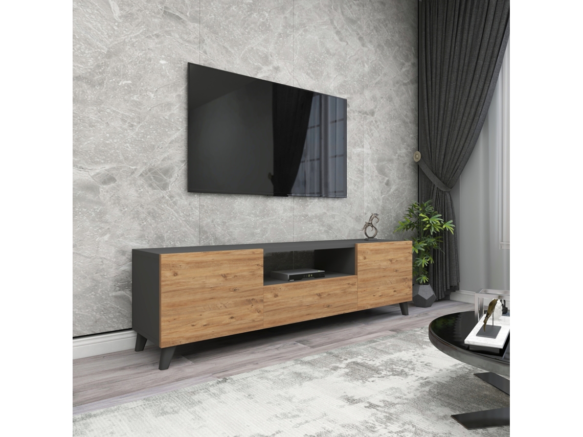 Móvel de TV [EN.CASA] (Multicor - Placa de Aglomerado - 46 x 140 x 30 cm)