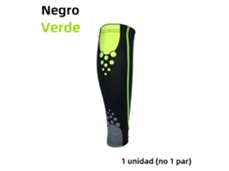 Mangas de Compressão para Panturrilha Esportivas com Compressão para Corrida e Ciclismo (preto/verde G)