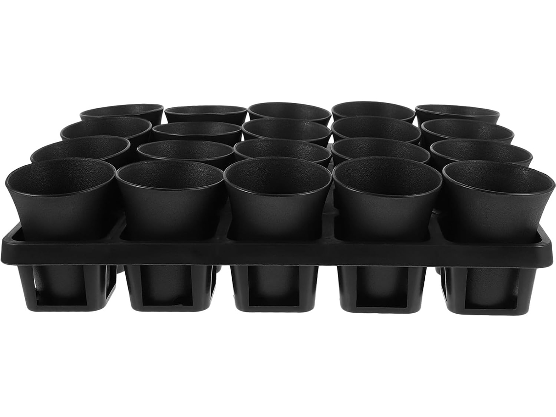 Vaso Inicial com 20 Furos, Kit de Vasos de Plástico para Suculentas e Ervas, Reutilizável e para Jardim e Varanda CHABERLU