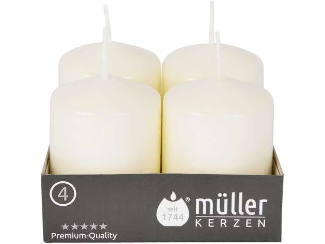 Conjunto 4 Velas Müller 62/48Mm Bege