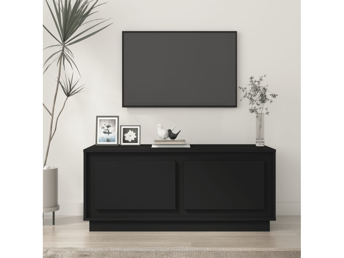 Vidaxl Mesa De Centro 102x50x44 Cm Derivados De Madeira Preto