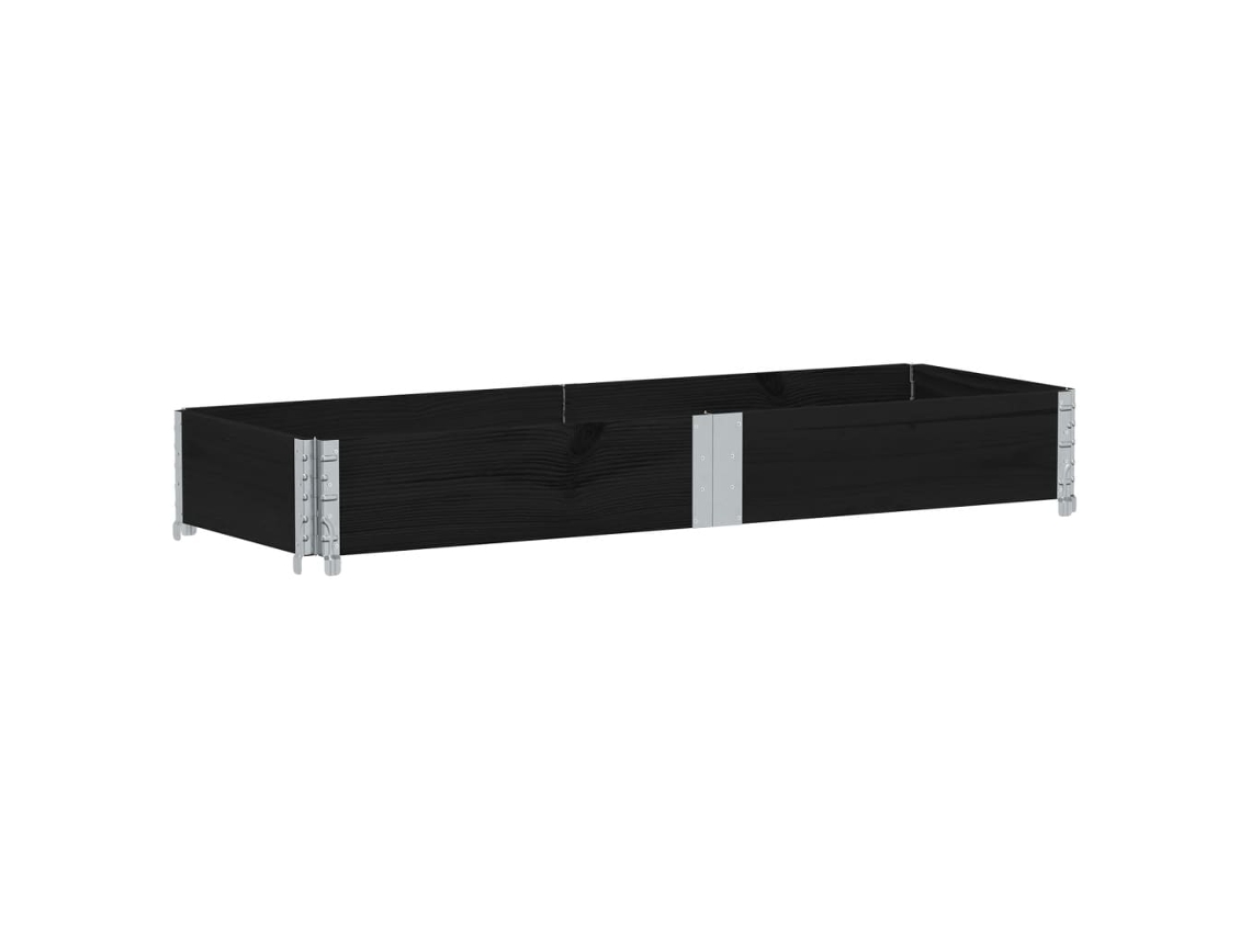 Garden Planter, Garden Planters Vidaxl Preto Madeira De Pinho (150 X 50 X 21.5 Cm)