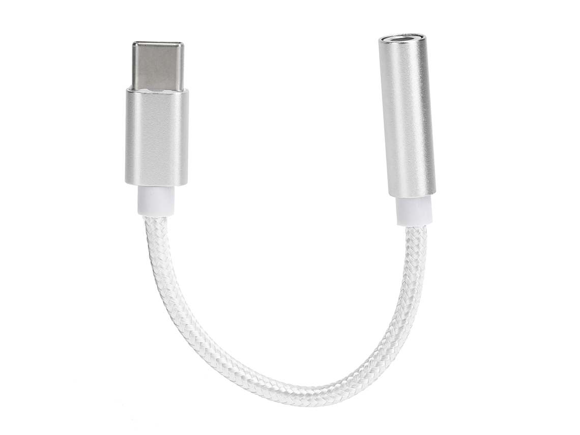 Aetheria adaptador de Áudio Type C para 3.5mm Aux Fone de Ouvido para Letv/xiaomi Branco