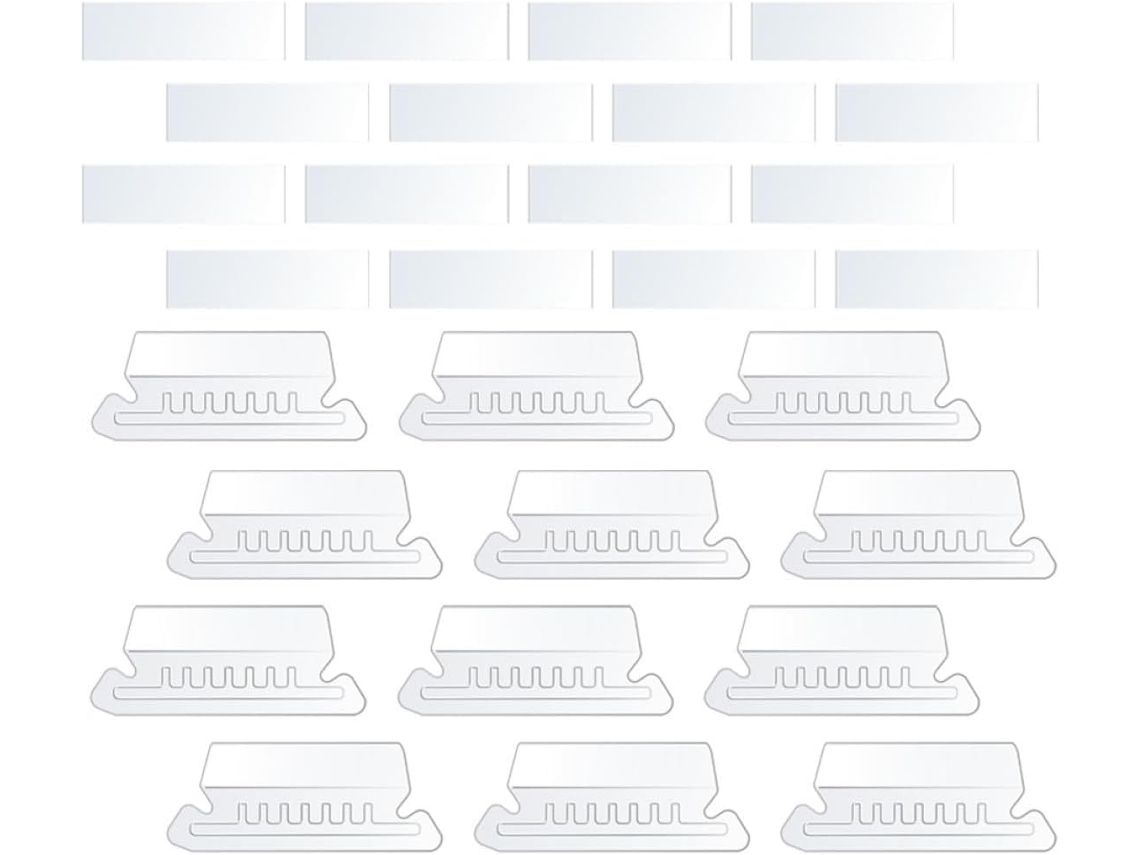 Kallory 100 Folhas de PVC transparentes e leves, removíveis, para organizar arquivos em mesas e residências.