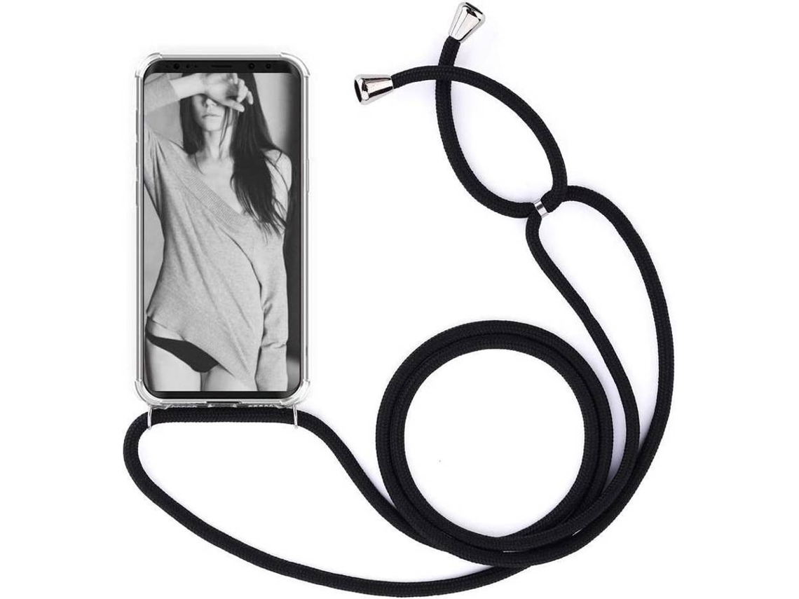 Capa Huawei P Smart 2019 HONGWE. Com corda Transparente, Preto