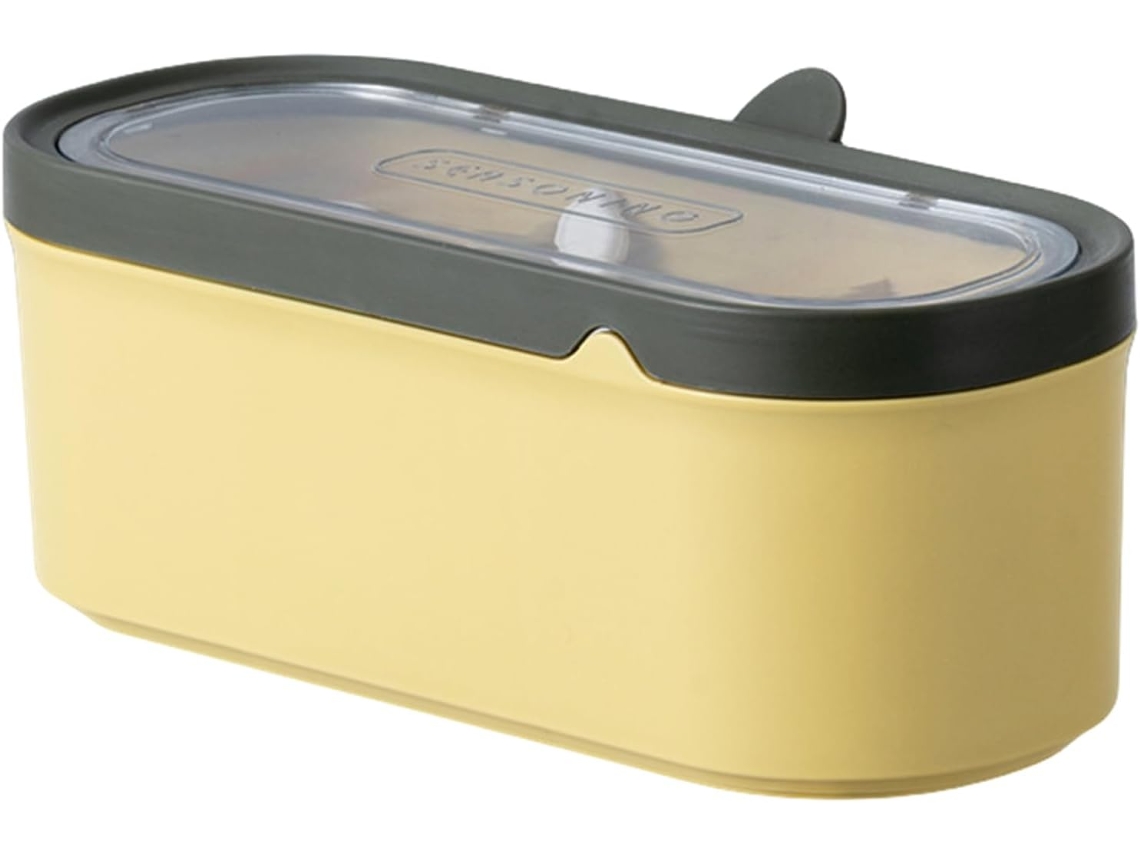Pote Para Temperos 3 Compartimentos Tampa Colher Cozinha