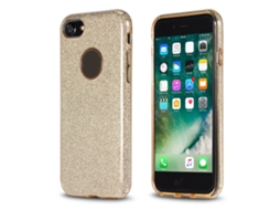 Capa LAXISCREED para Iphone 8 Dourado Glitter 2 em 1