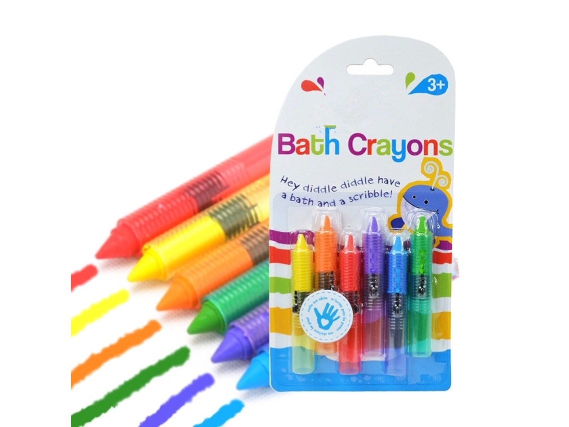Primerox lápis de Cera para Banho Bebê Lavável Não Tóxico Brinquedo Colorido de Banheiro para Crianças