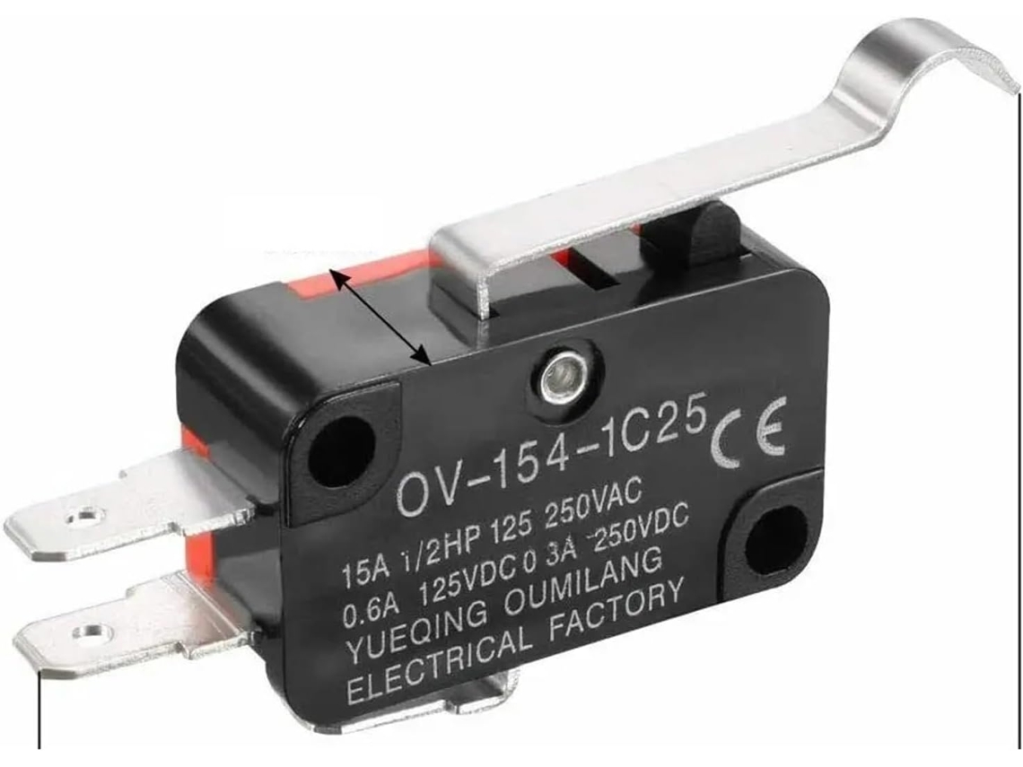 Conjunto De 10 Peças V 154-1c25 Spdt Botão Pressão Ação Rápida Com Cabo Longo, Interruptor De Limite Momentâneo Liga