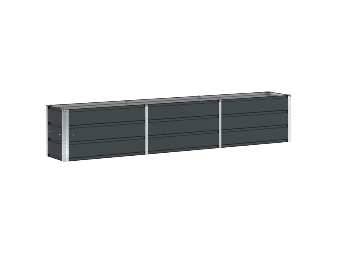 Conjunto 1 Floreira Vidaxl Antracite Aço (240 X 40 X 45 Cm)