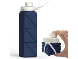 Garrafa de água colapsível 610ml silicone portátil Nova LINE azul escuro S/MARCA