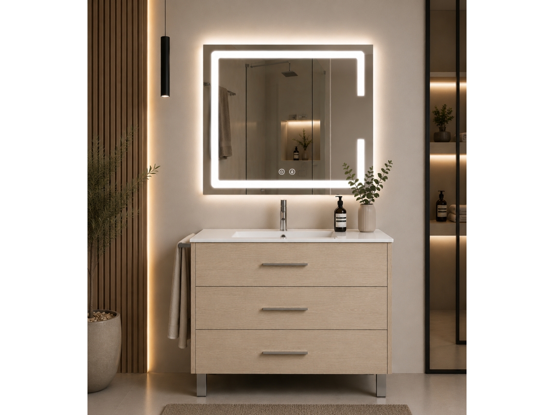 Móvel De Casa De Banho Com Lavatório Origenbath Ribera Sem Espelho 60x45 Cm Estepa