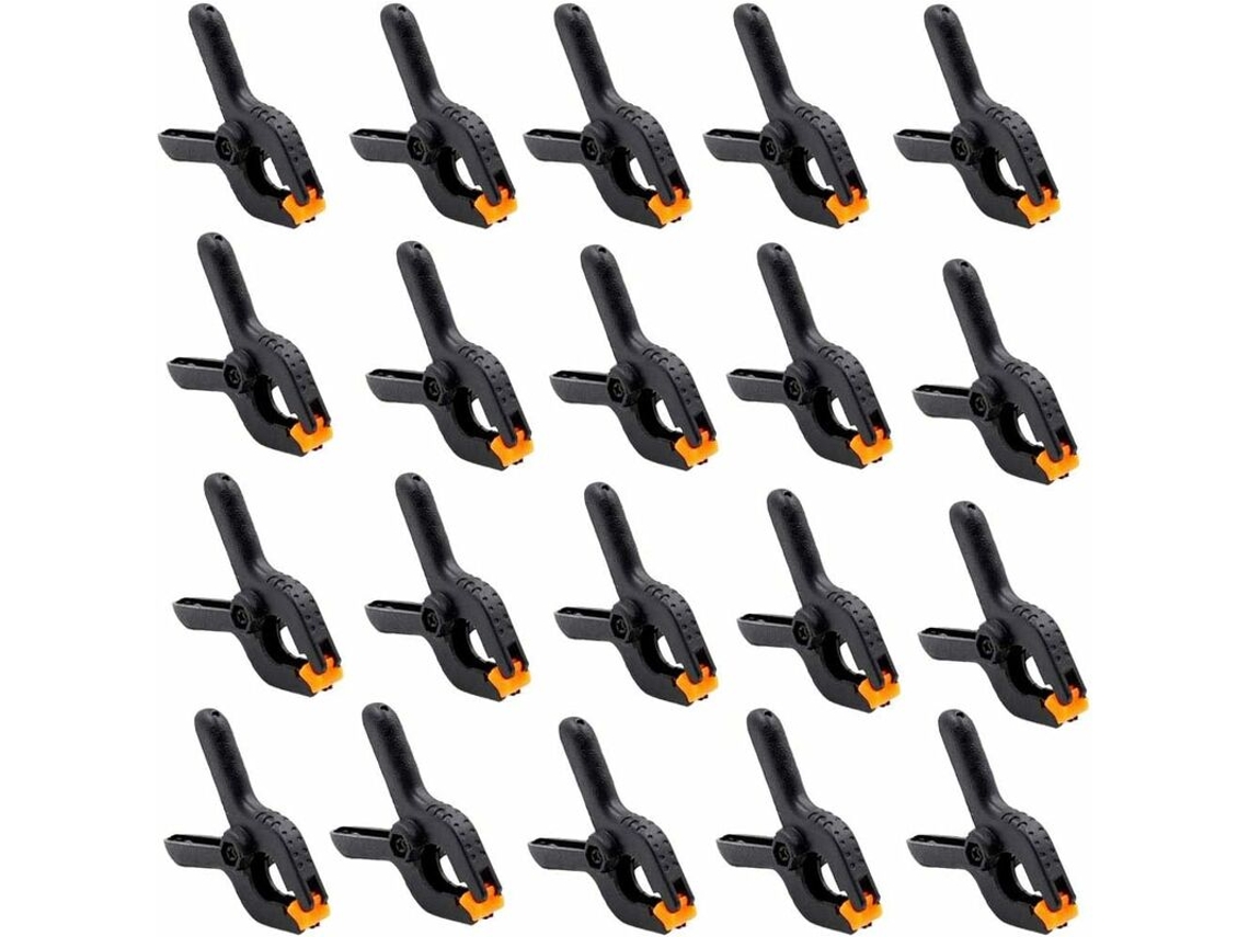 Pacote de 20 Mini Grampos de Mola BRILVIBERA de nylon resistente
