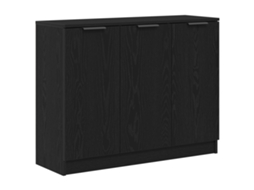 Buffet Lado Moderno De Carvalho Preto Vidaxl Preto Derivados De Madeira