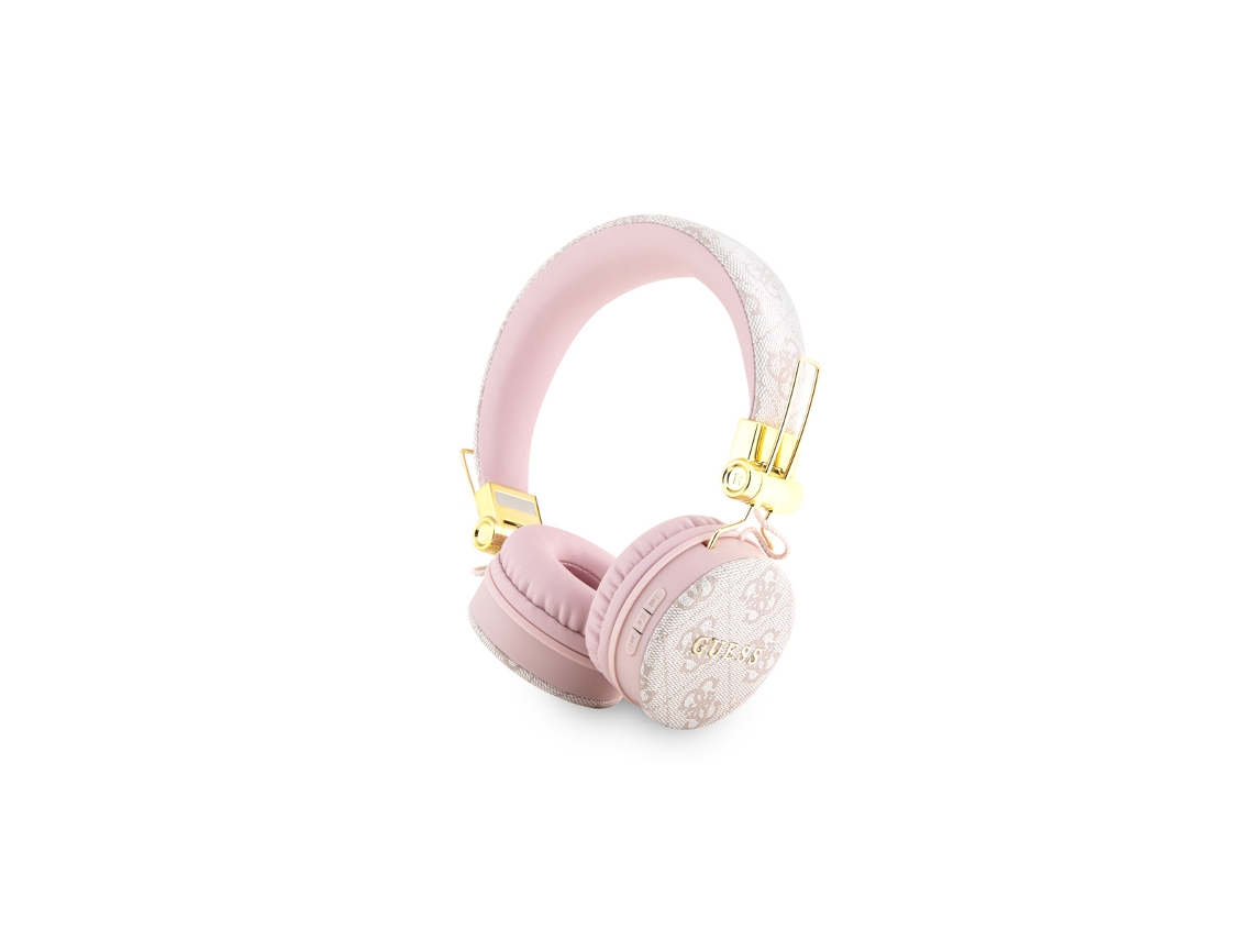 GUESS Auricular Áudio Bluetooth Compatível com Siri Certificado Ipx4 Motivo 4G Rosa