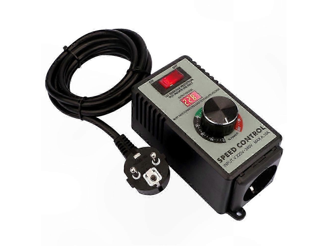 Variable Voltage Regulator For Grinders - 4000w Speed And Frequency Controller With Plugblackeu Plug