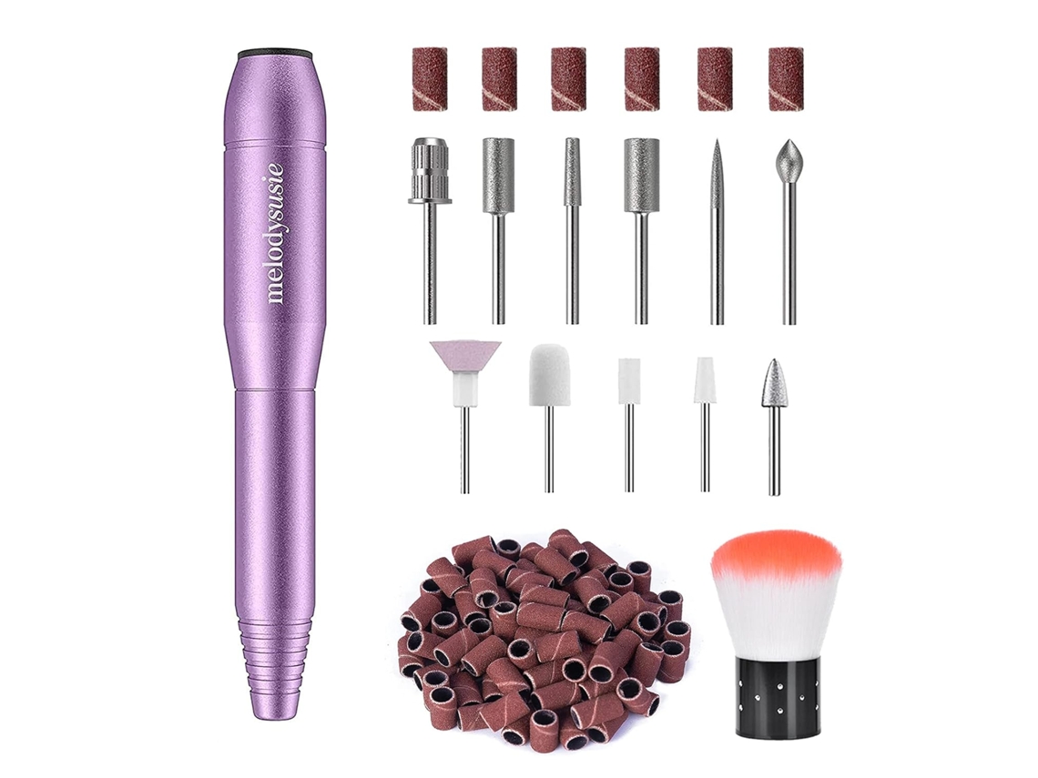 1 Conjunto de Mini Lixadeira de Unhas Elétrica Usb AURUM