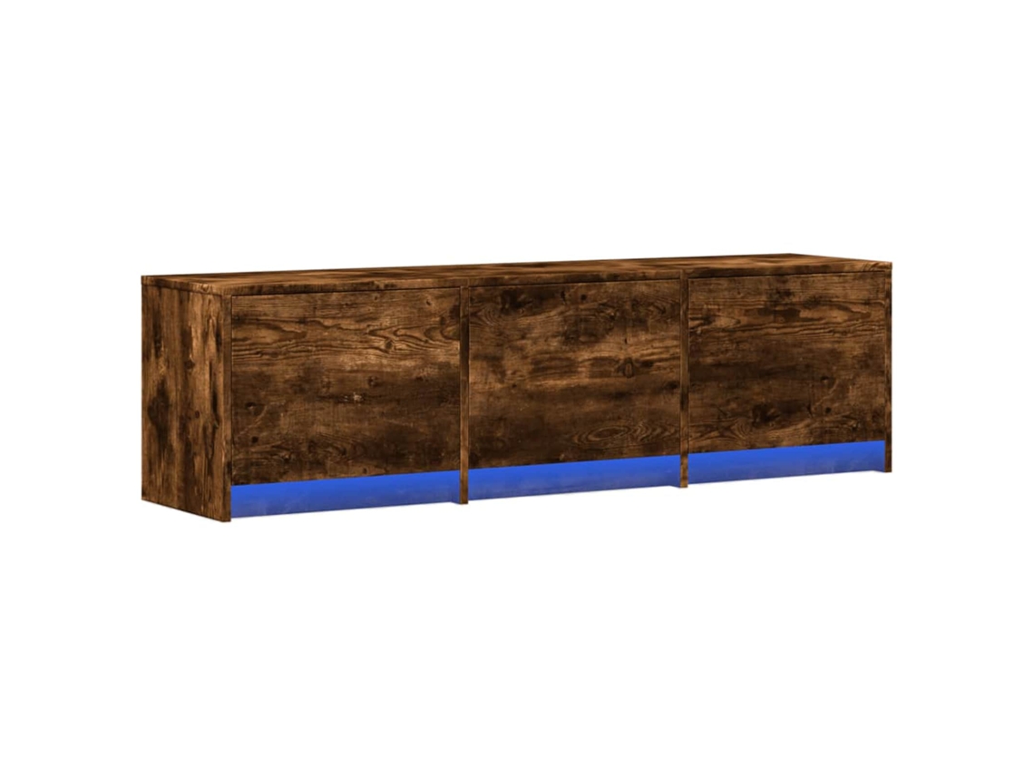 Vidaxl Gabinete para Tv com Led Carvalho Defumado 140 X 34 X 40 Cm