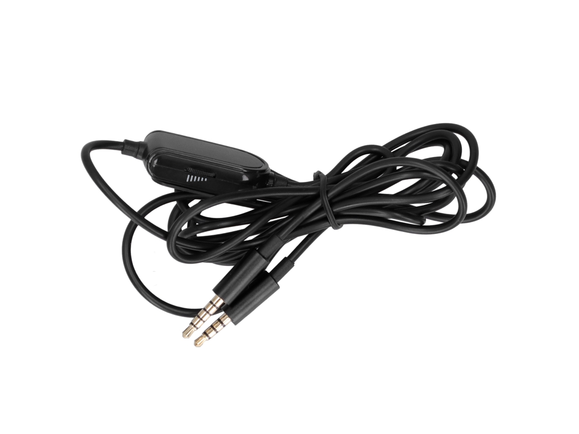 Cabo de Áudio Mali para Fones Logitech Astro A10 A40 com controle de volume e microfone