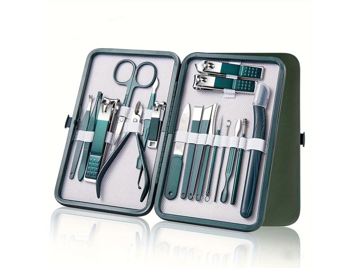 Conjunto Profissional De 12 Peças Para Nail Art Em Aço Inoxidável Com Acabamento Em Maple, Ideal Para Unhas E Pedicure.