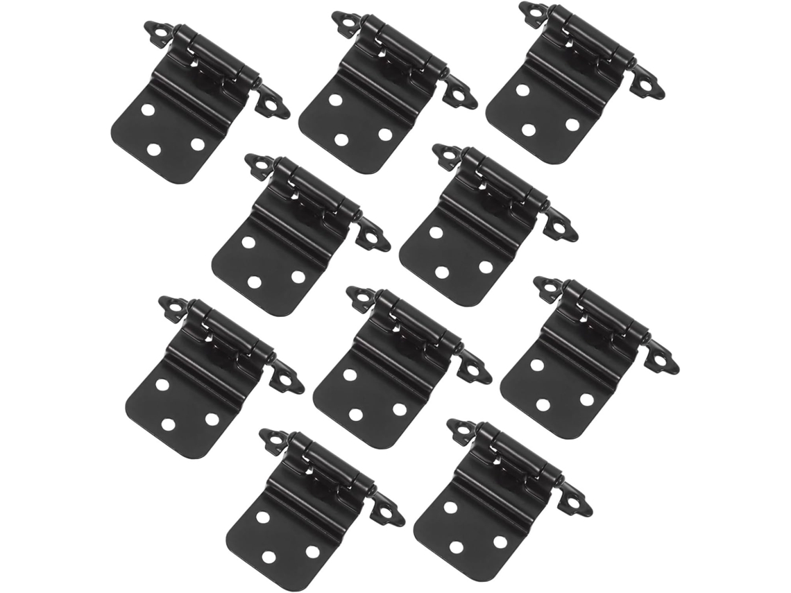 Conjunto De 10 Dobradiças Pretas Ferro Para Portas Móveis Com