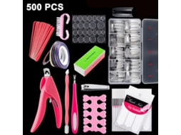 MEOIRUERY Conjunto Grande De 13 Ferramentas Para Unhas, 500pcs De Pontas Para Unhas Acrílicas, Unhas Postiças Com Alicate E Estojo De Armazenamento Para Art Des