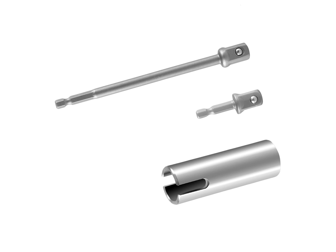 Laxiscreed Chave De Roda Com Adaptador De Broca Para Trailers E Campers, Acompanha 2 Brocas