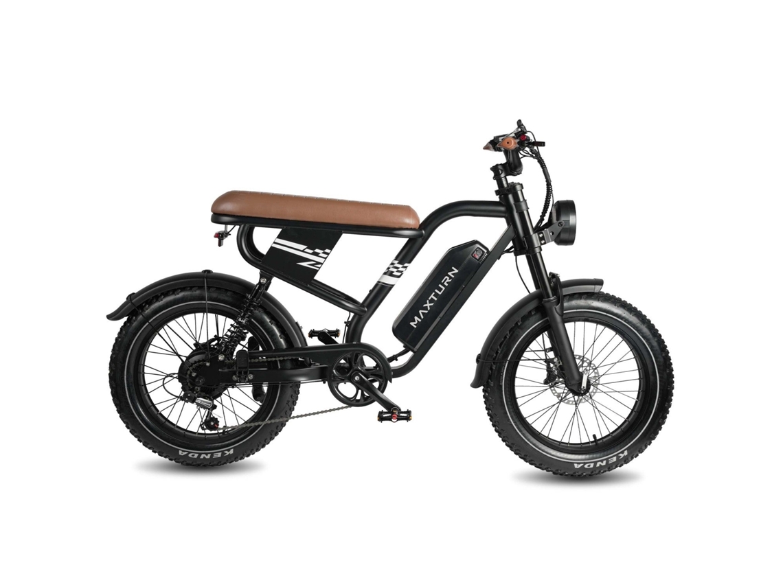 Bicicleta Elétrica MAXTURN Mx10 Motor 500w Bateria 48v13.5ah Pneus de 20” Travões a Disco Óleo Preto