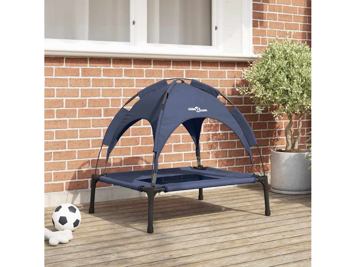 Vidaxl Cama Para Cachorro Manual Azul Marinho 76 X 62 X 70,5 Cm Aço