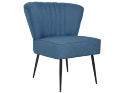 Vidaxl Cadeira De Cocktail Tecido Azul