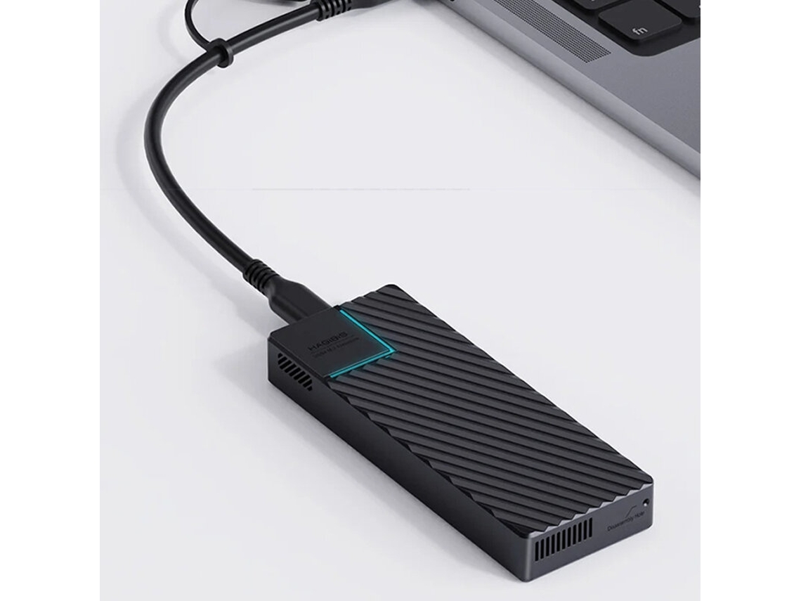 Gabinete para SSD NVMe M.2 Black-hagibis XL-UD1101 USB 4.0 40 Gbps, compatível com Thunderbolt 4/3 USB 3.2/3.1/3.0 ASM2464
