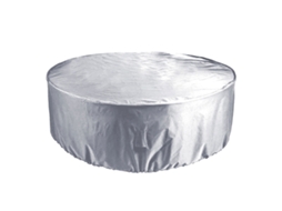 KOFIHETY Capa Redonda Para Mesa De Exterior, Capas Impermeáveis Para Móveis De Jardim, Capa Para Mesa E Cadeiras Exteriores, Cor Prateada, 2 Tamanhos