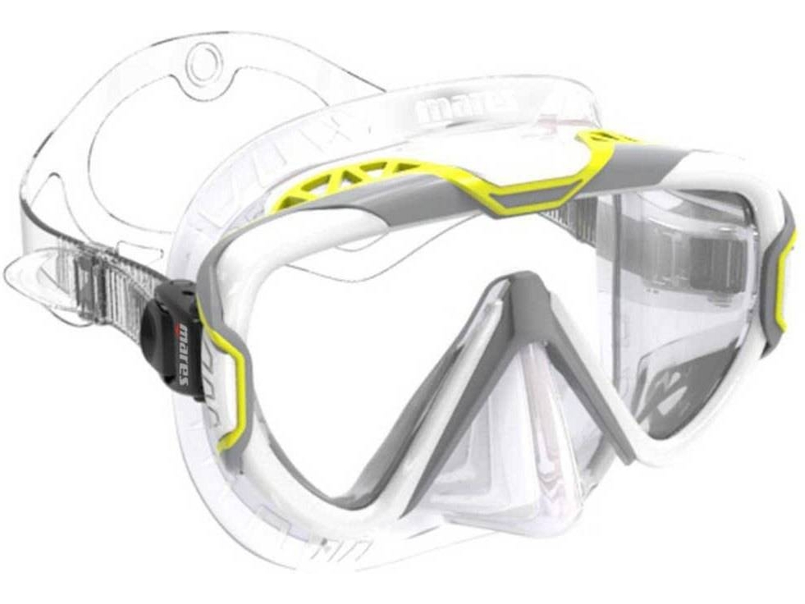 Máscara MARES Má Cara Pure Wire Amarelo Clear